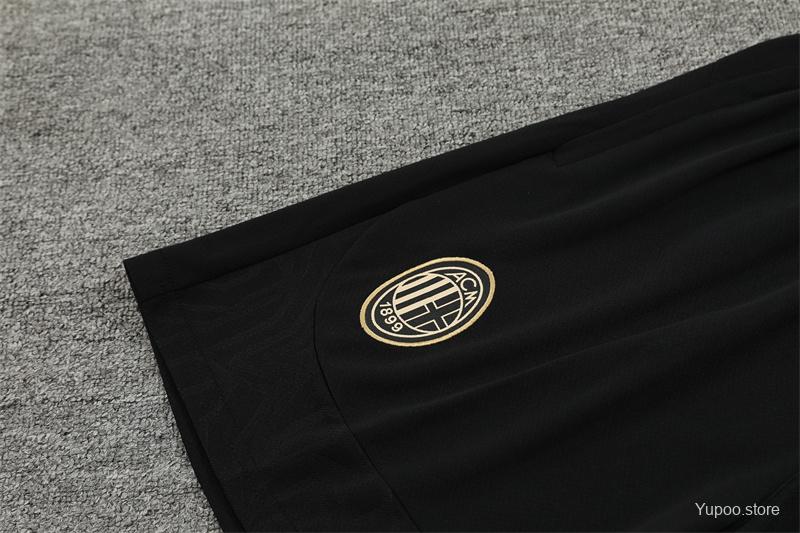 24/25 AC Milan Black Short Sleeve Jersey+Shorts 1:1 Thai quality