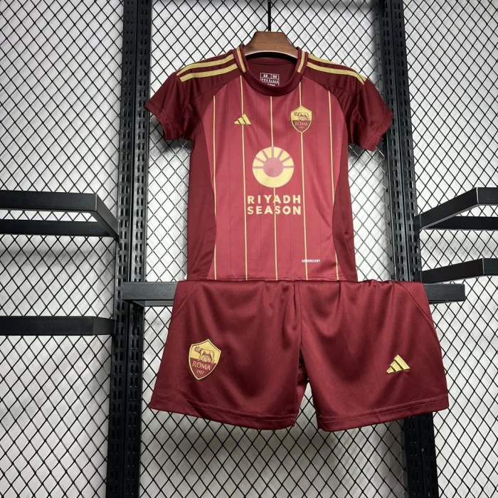 Kids AS Roma Home Jersey 24/25 Football Kit 1:1 Thai Quality Kids Size