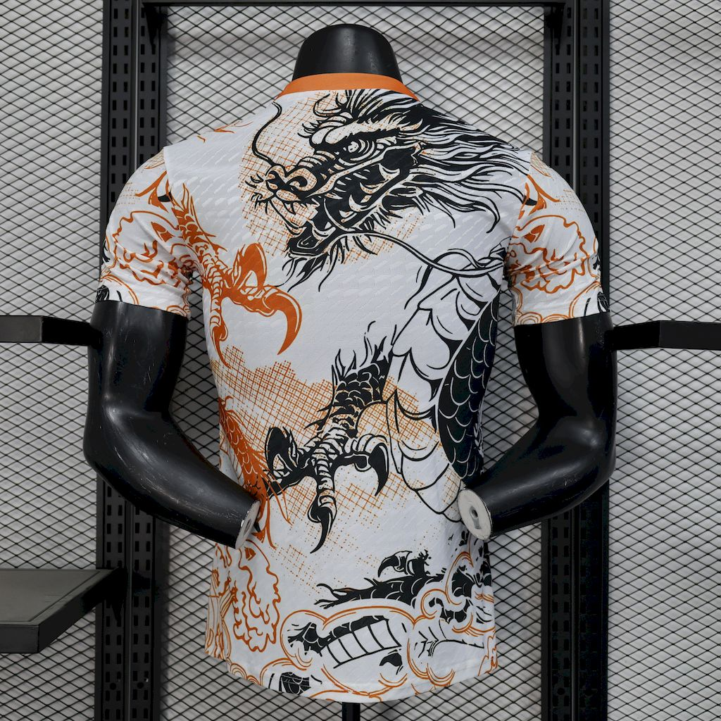 Real Madrid 2025/26 Black and white dragon version Jersey Player Version
