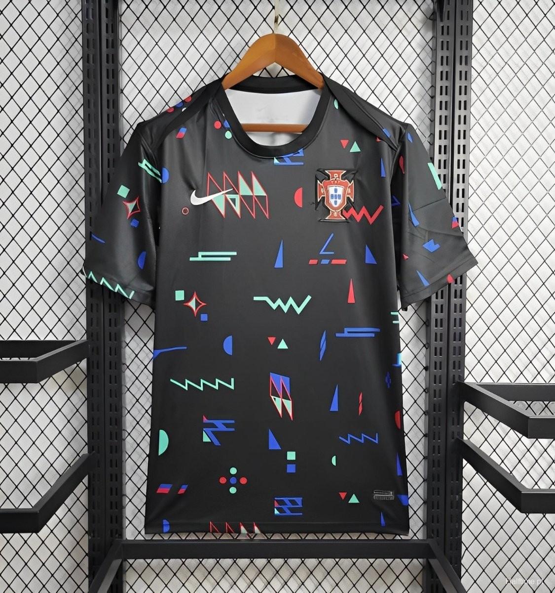 2024 Portugal Pre-match Small Geometric Patterns Jersey 1:1 Thai Quality