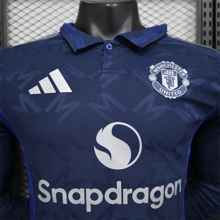 Player Man Utd Away Kit 24/25 Football Jersey Long Sleeves 1:1 Thai quality