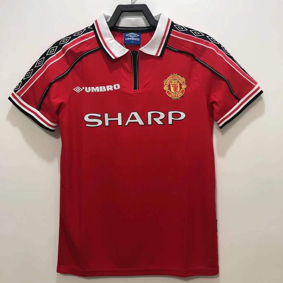 1998-99 Retro Manchester United Home Football Jersey 1:1 Thai Quality
