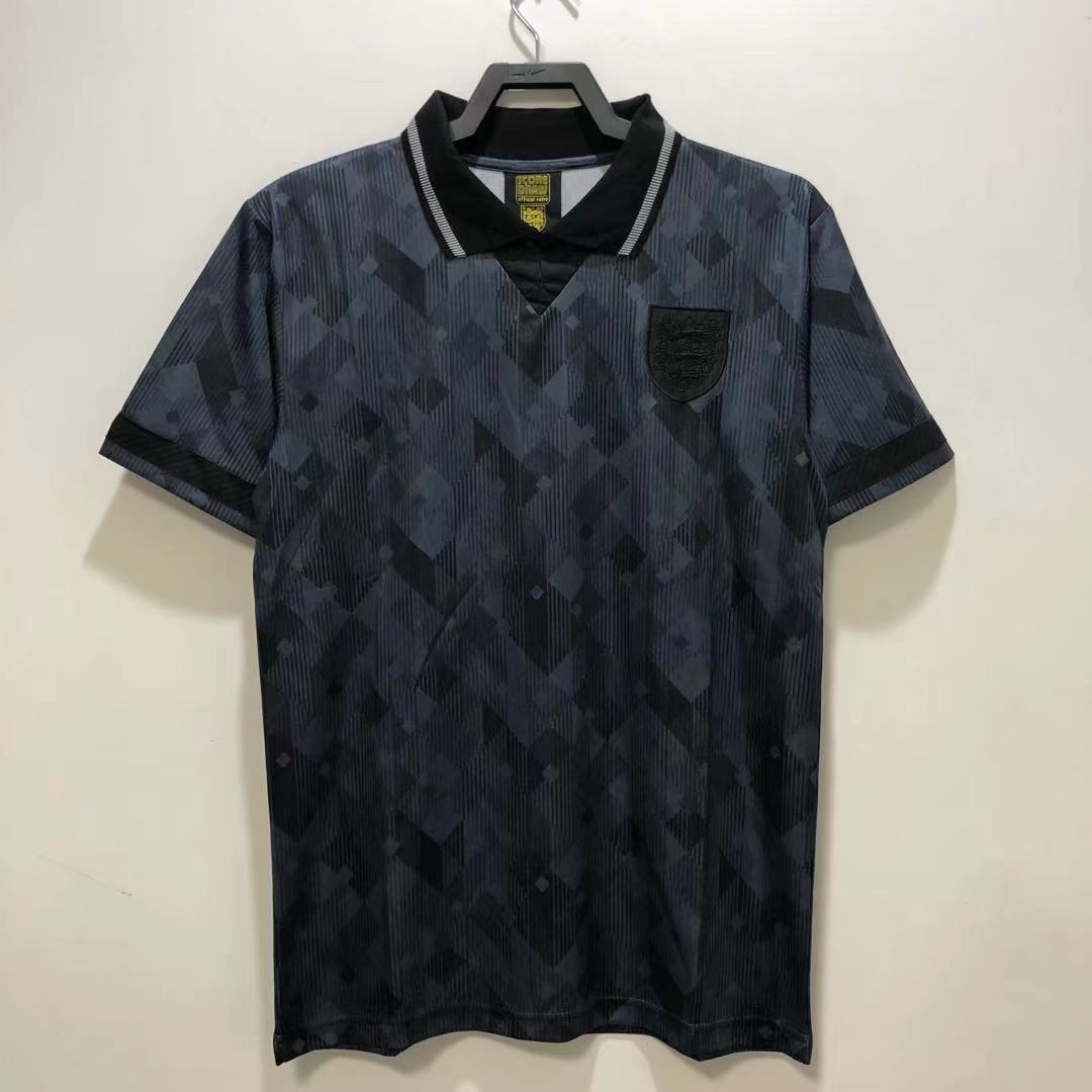 (No logo) 1990 retro England away football jersey 1:1 Thailand quality