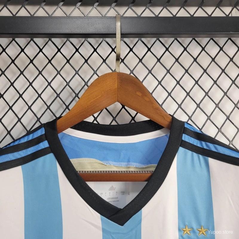 Retro 2014 Argentina Home Jersey 1:1 Thai quality