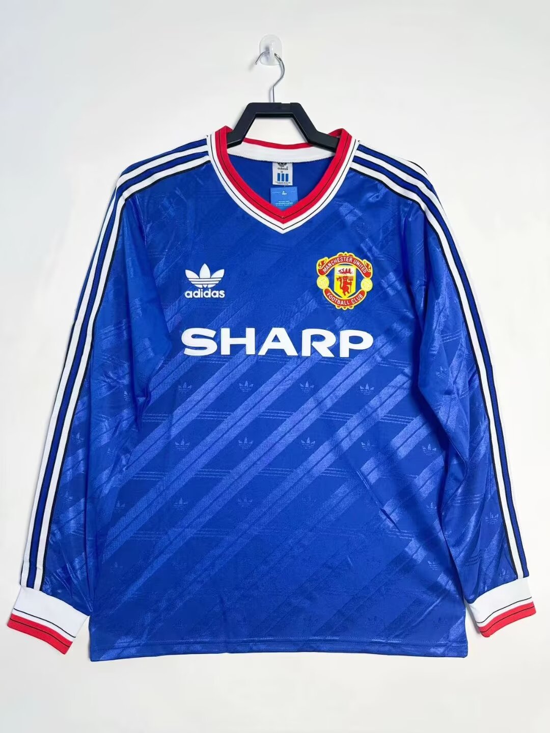 86-88 Retro Manchester United Away Long Sleeve Football Jersey 1:1 Thai Quality