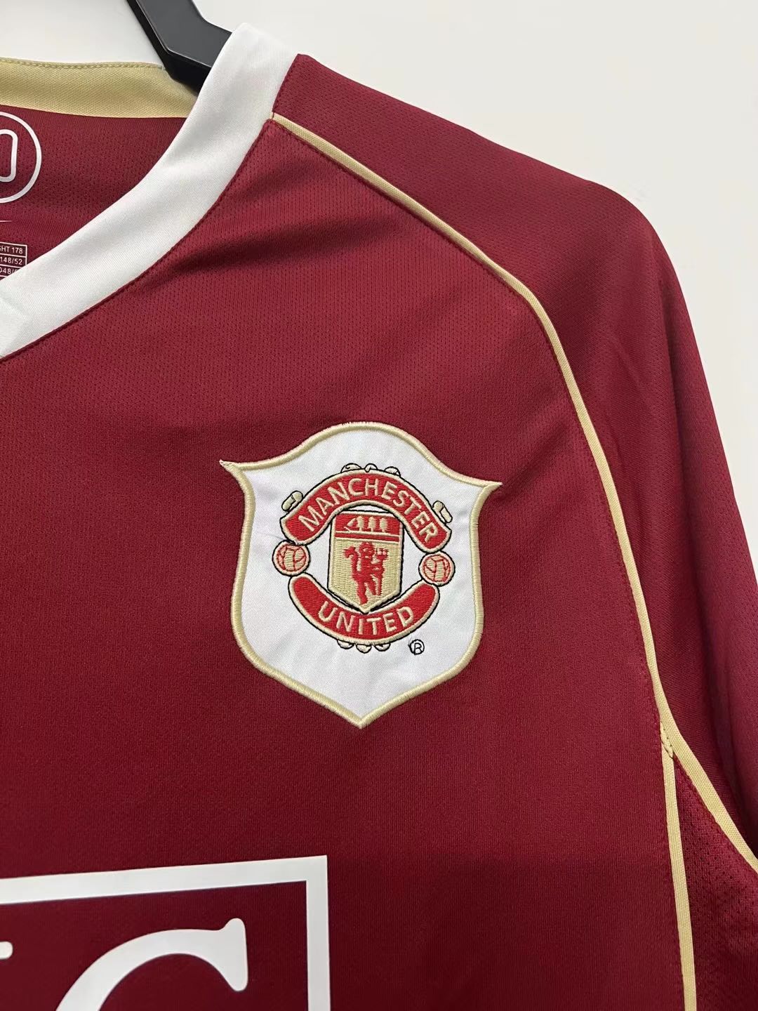 2006-2007 Retro Manchester United Home Long Sleeve Football Jersey 1:1 Thai Quality