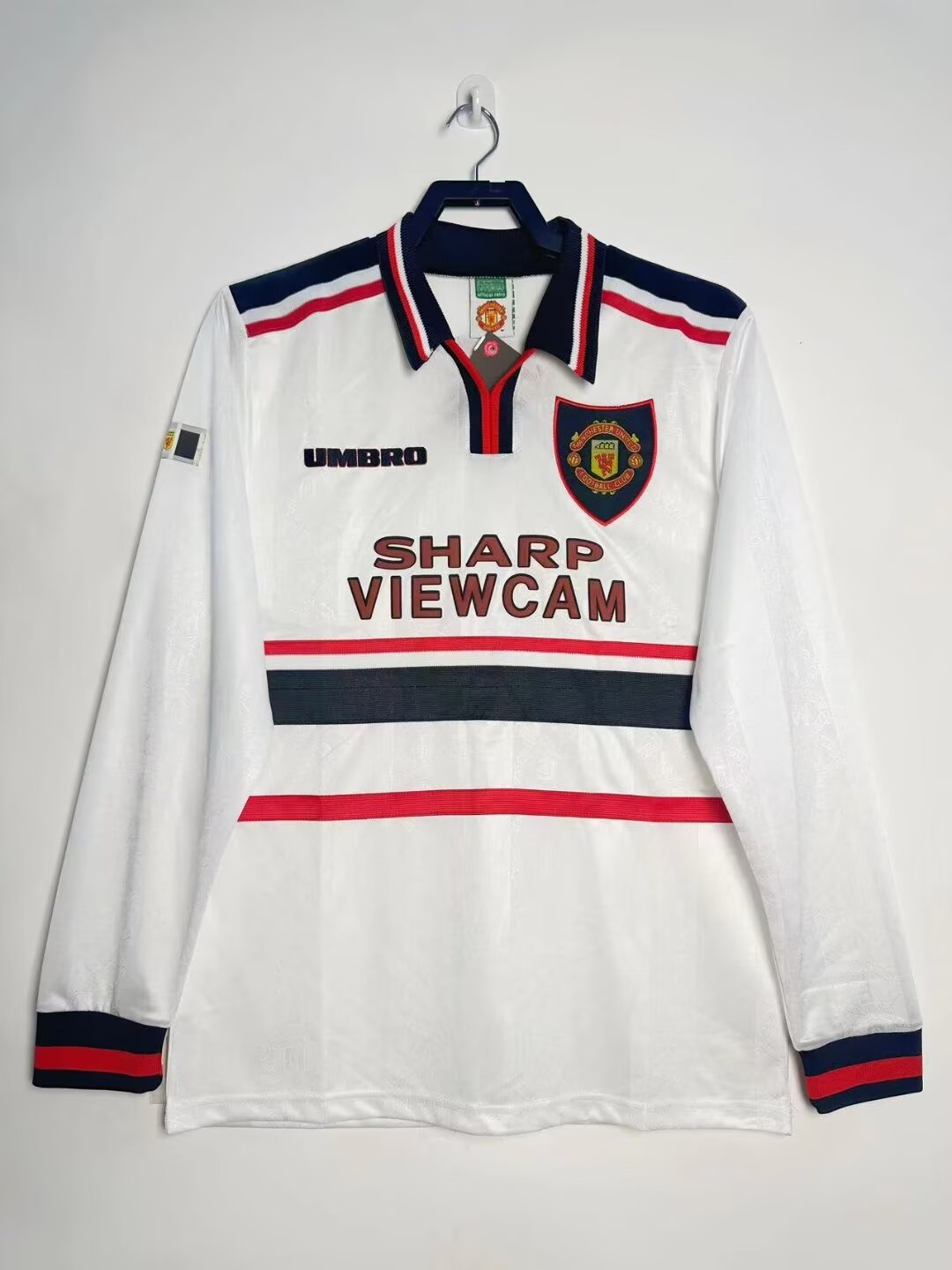1998-99 Retro Manchester United Away Long Sleeve Football Jersey 1:1 Thai Quality
