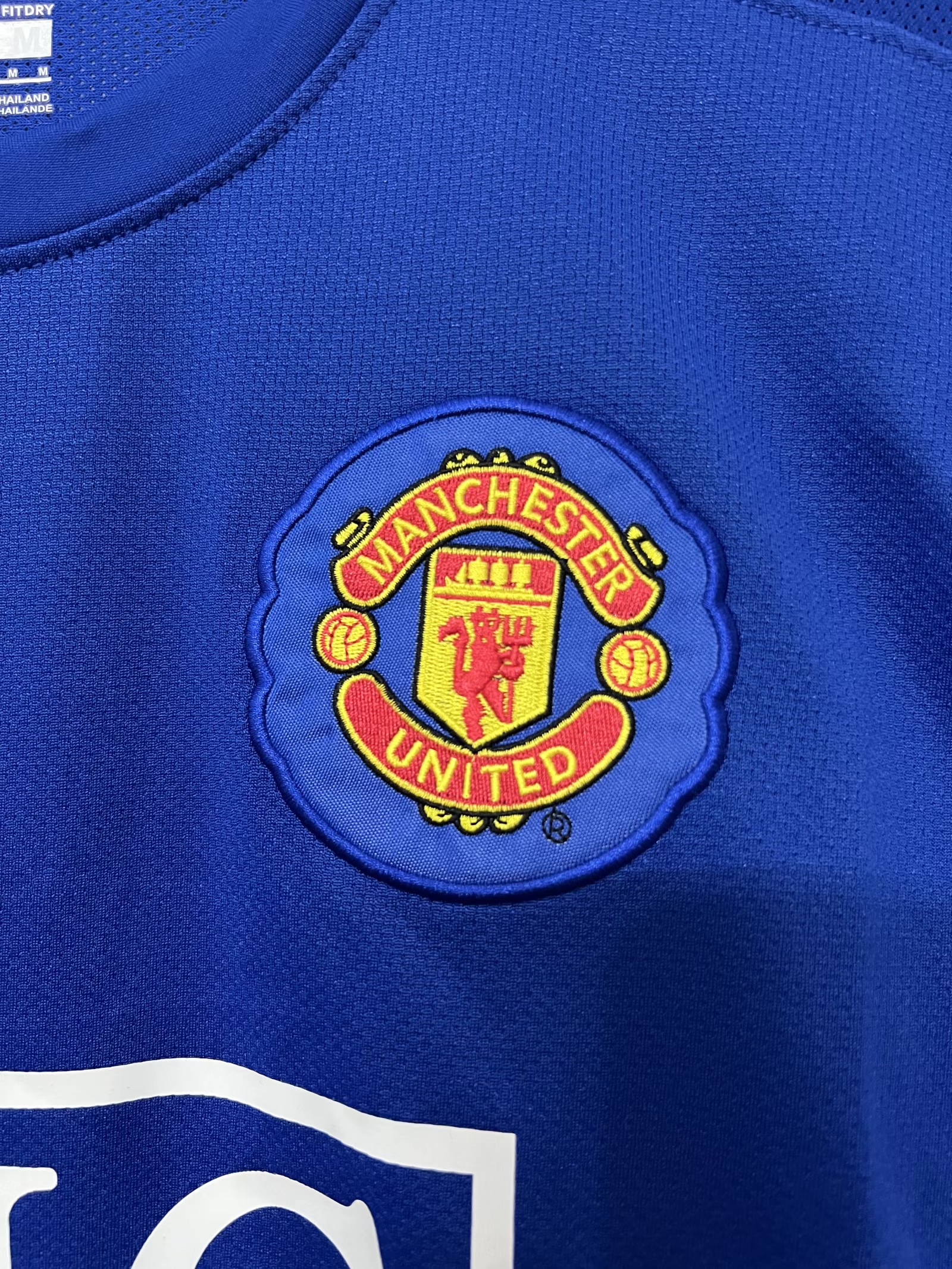 08/09 Retro Manchester United second away blue football jersey 1:1 Thai quality