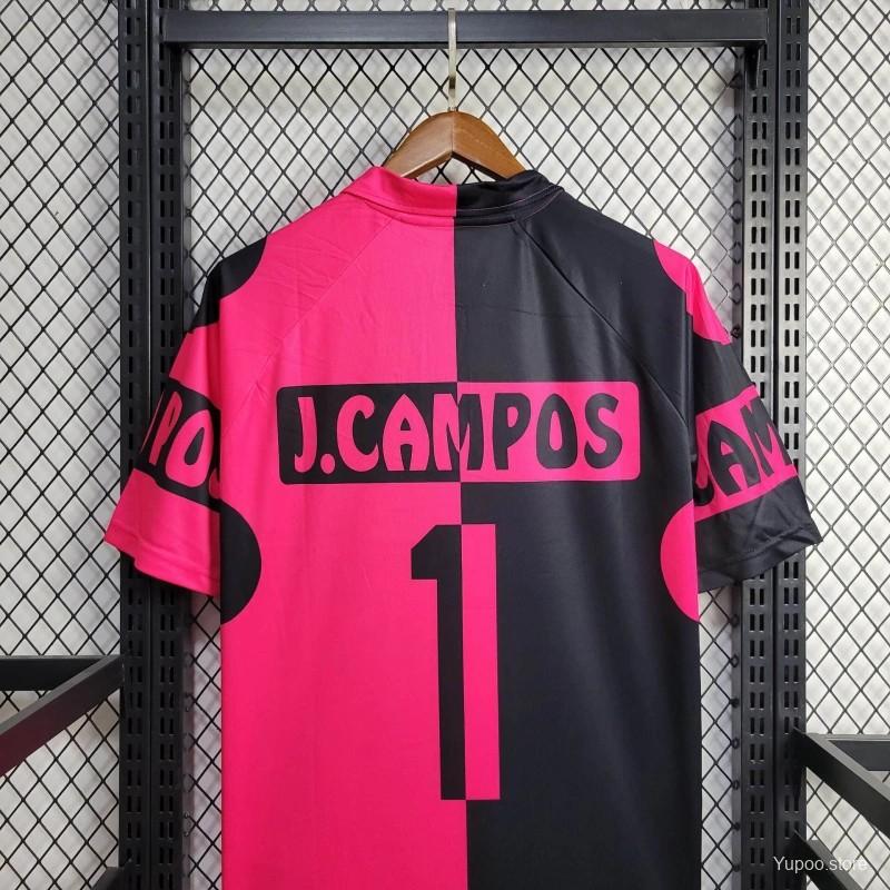 1998 Retro Mexico CAMPOS 1 Home Black Pink Jersey