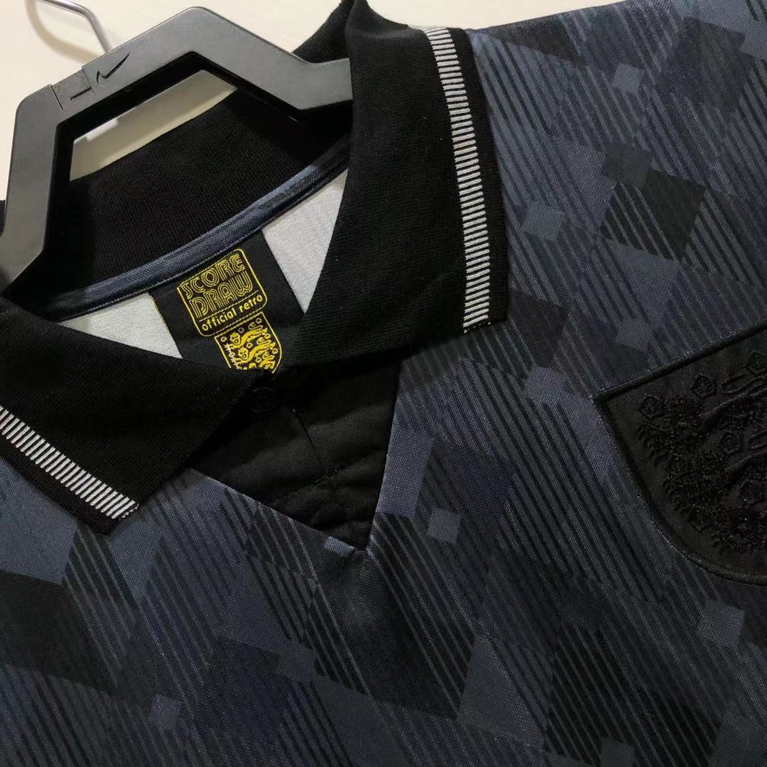 (No logo) 1990 retro England away football jersey 1:1 Thailand quality