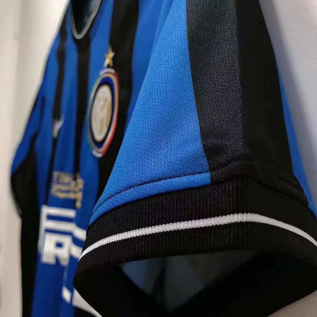 2010 Retro Inter Milan Home Blue and Black Football Jersey 1:1 Thailand Quality