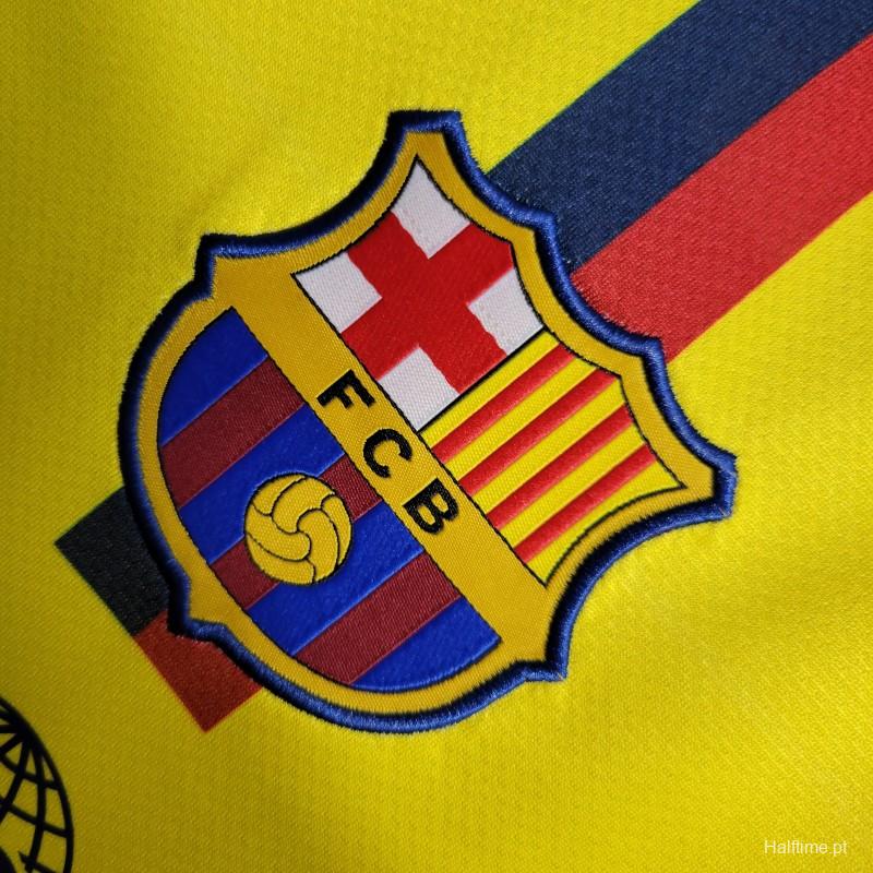 08/09 Retro Long Sleeve Barcelona Away Football Shirt 1:1 Thai Quality