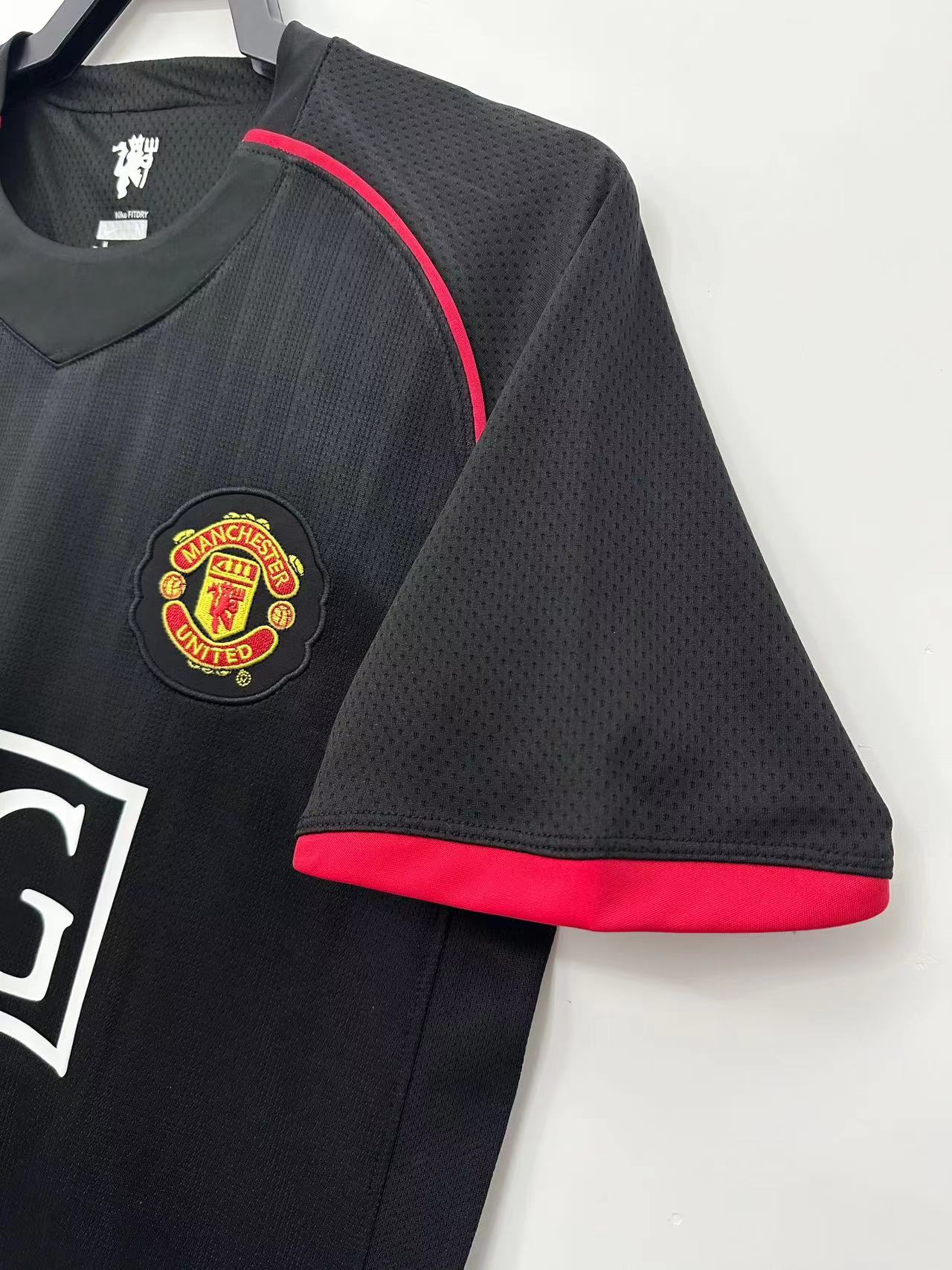 2007-08 Retro Manchester United Away Black Football Jersey 1:1 Thai Quality