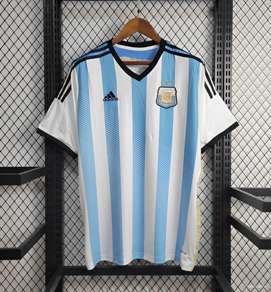 Retro 2014 Argentina Home Jersey 1:1 Thai quality