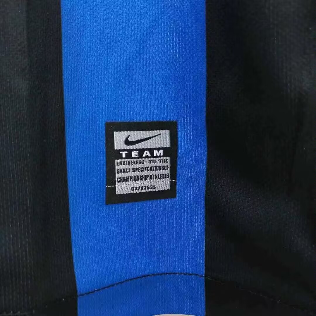 2010 Retro Inter Milan Home Blue and Black Football Jersey 1:1 Thailand Quality