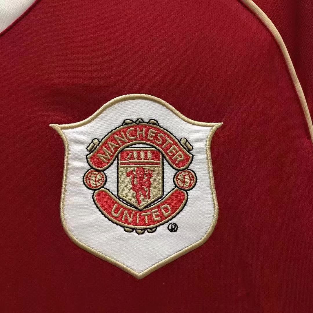2006-2007 Retro Manchester United Home Long Sleeve Football Jersey 1:1 Thai Quality