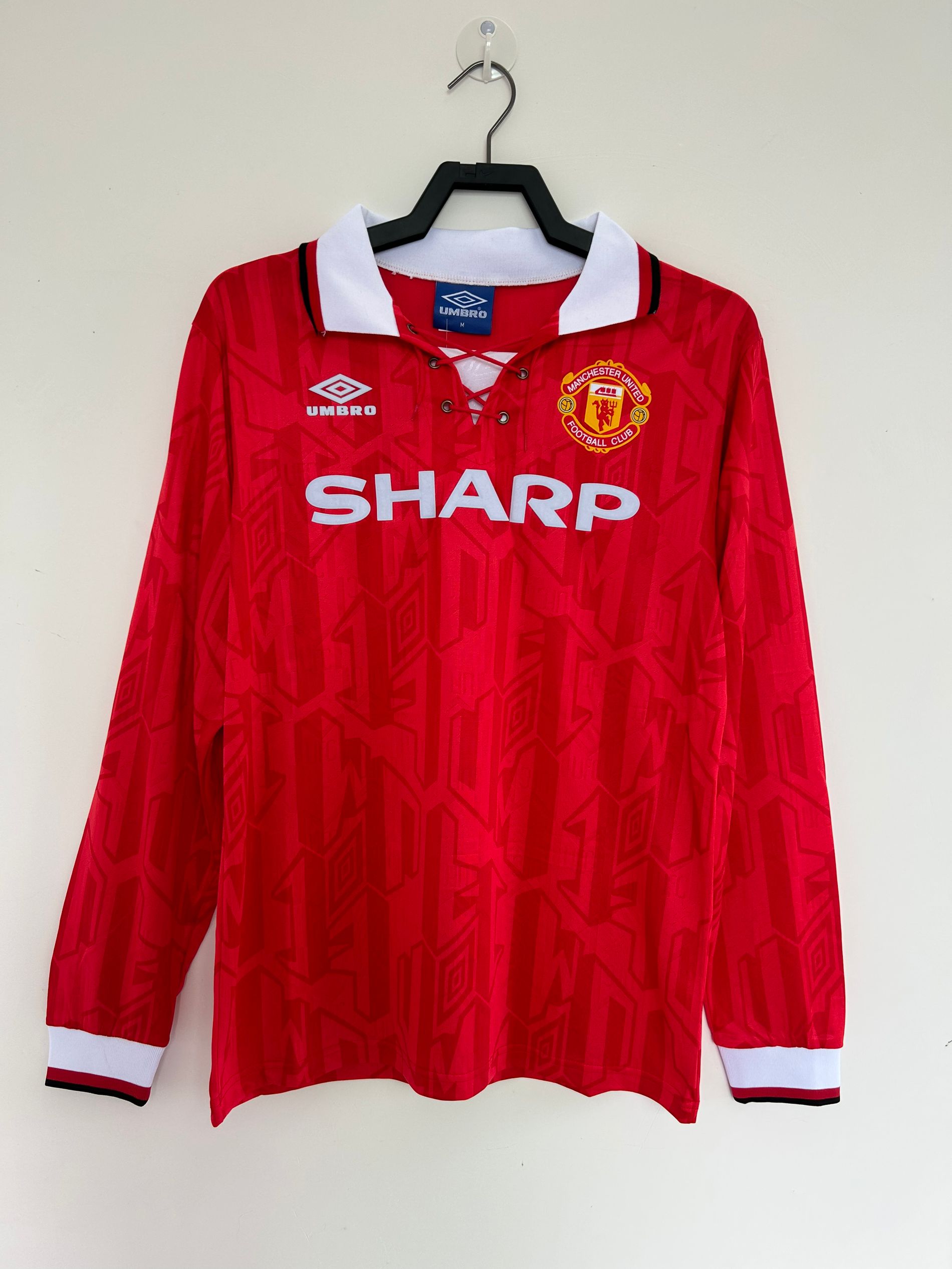 1992-94 Retro Manchester United Home Long Sleeve Football Jersey 1:1 Thai Quality