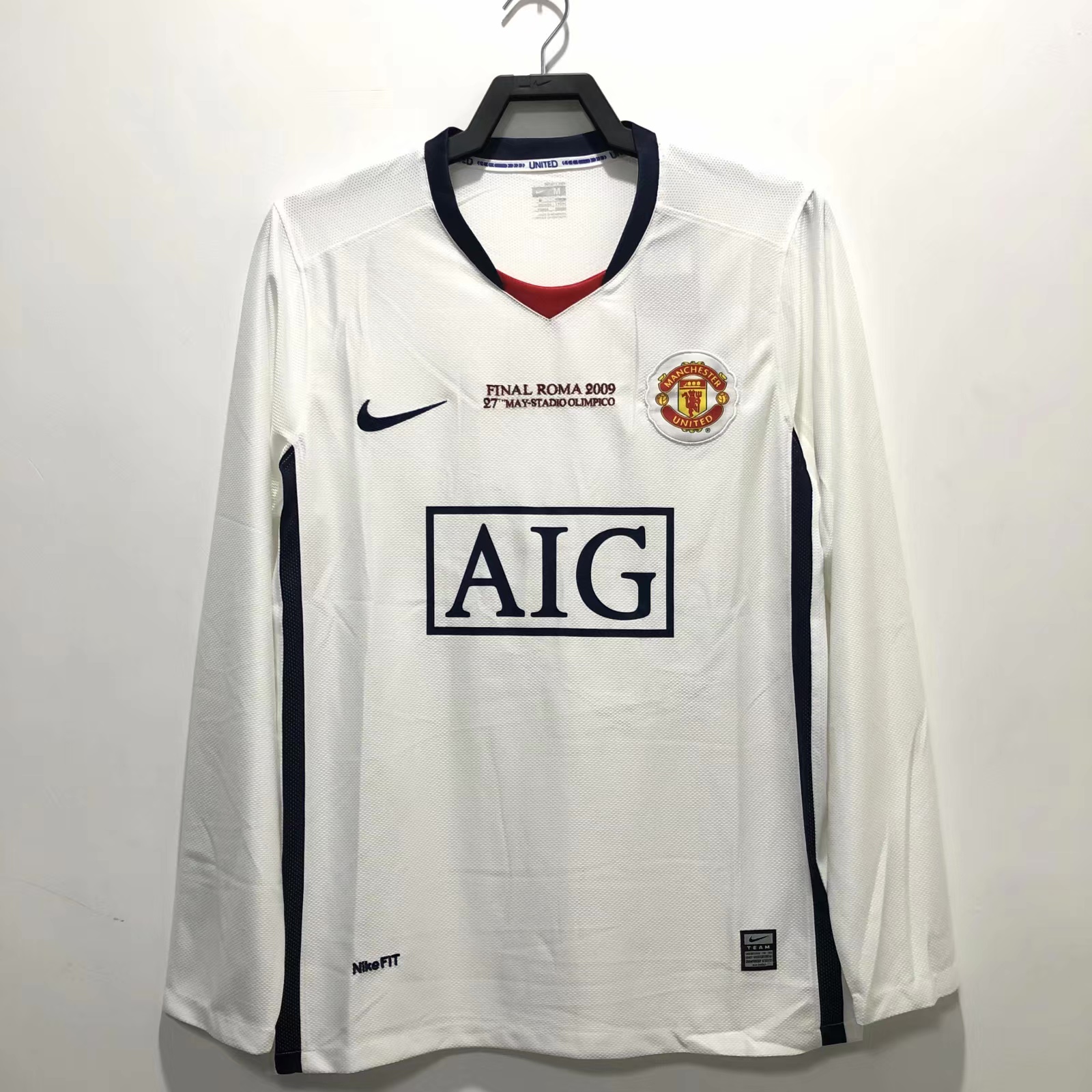 2008-2009 retro long-sleeved Manchester United away Champions League version 1:1 Thai quality