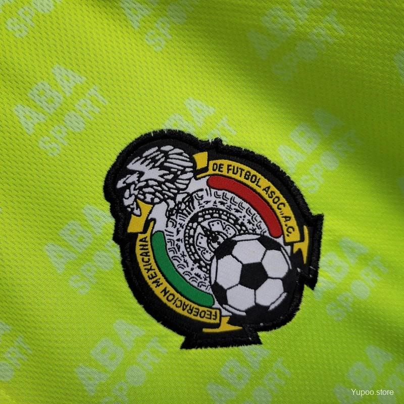 1995 Retro Mexico CAMPOS 9 Home Yellow Jersey