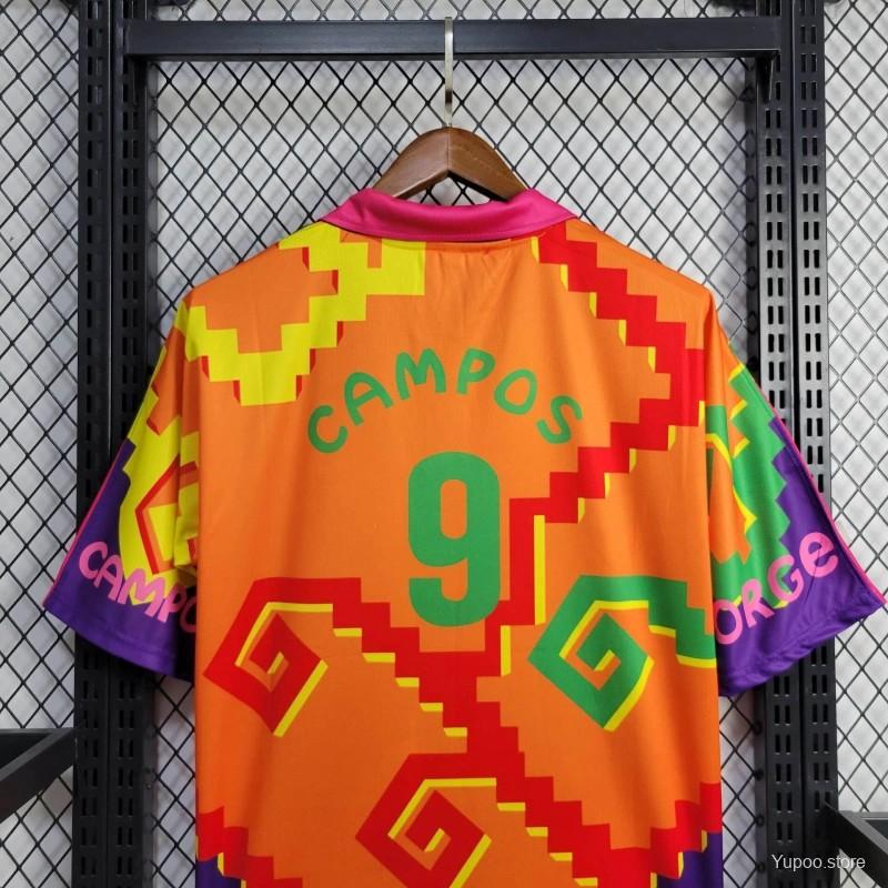 1995 Retro  Mexico CAMPOS 9 Home Orange Jersey