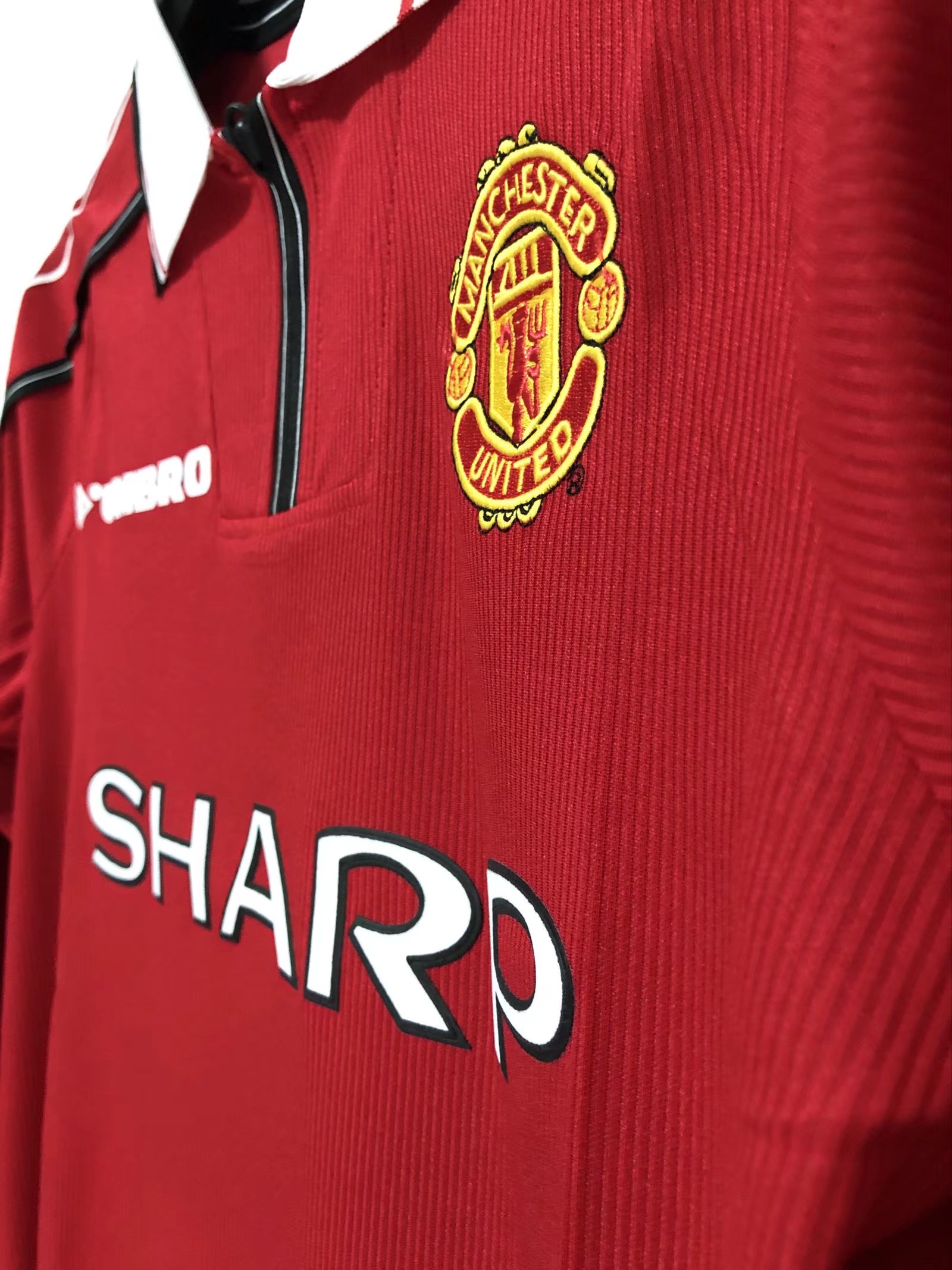 1998 Retro Manchester United Home Long Sleeve Football Jersey 1:1 Thai Quality