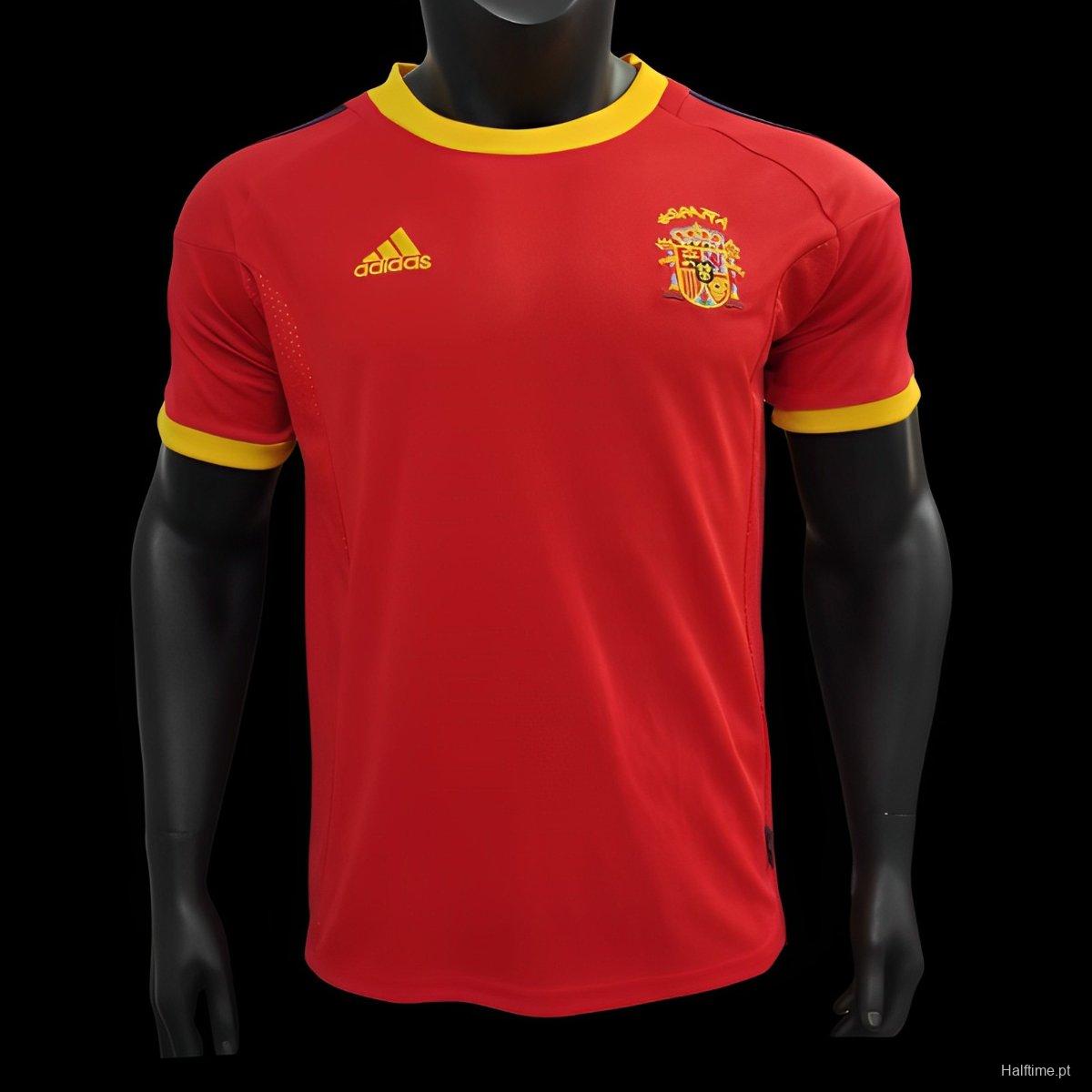 Retro 2002 Spain Home Shirt 1:1 Thai Quality