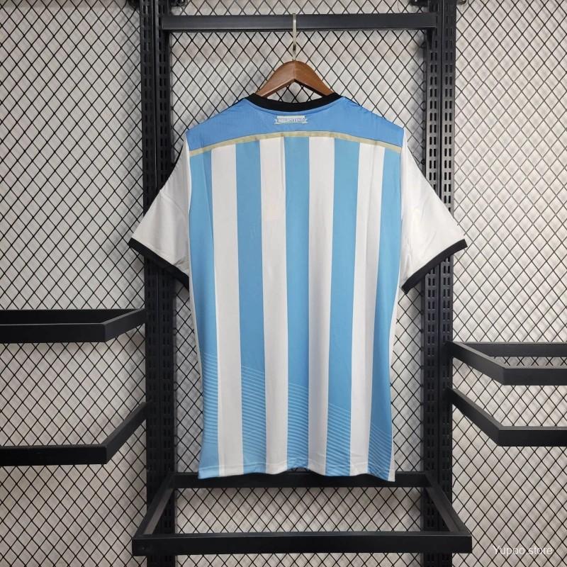Retro 2014 Argentina Home Jersey 1:1 Thai quality