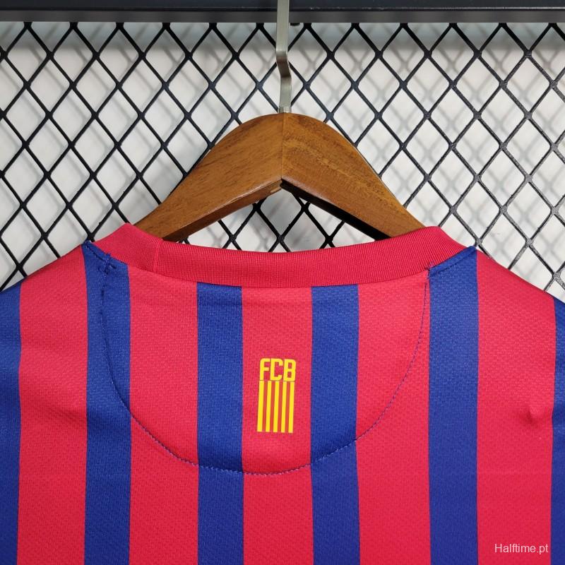 11/12 Retro Long Sleeve Barcelona Home Football Shirt 1:1 Thai Quality
