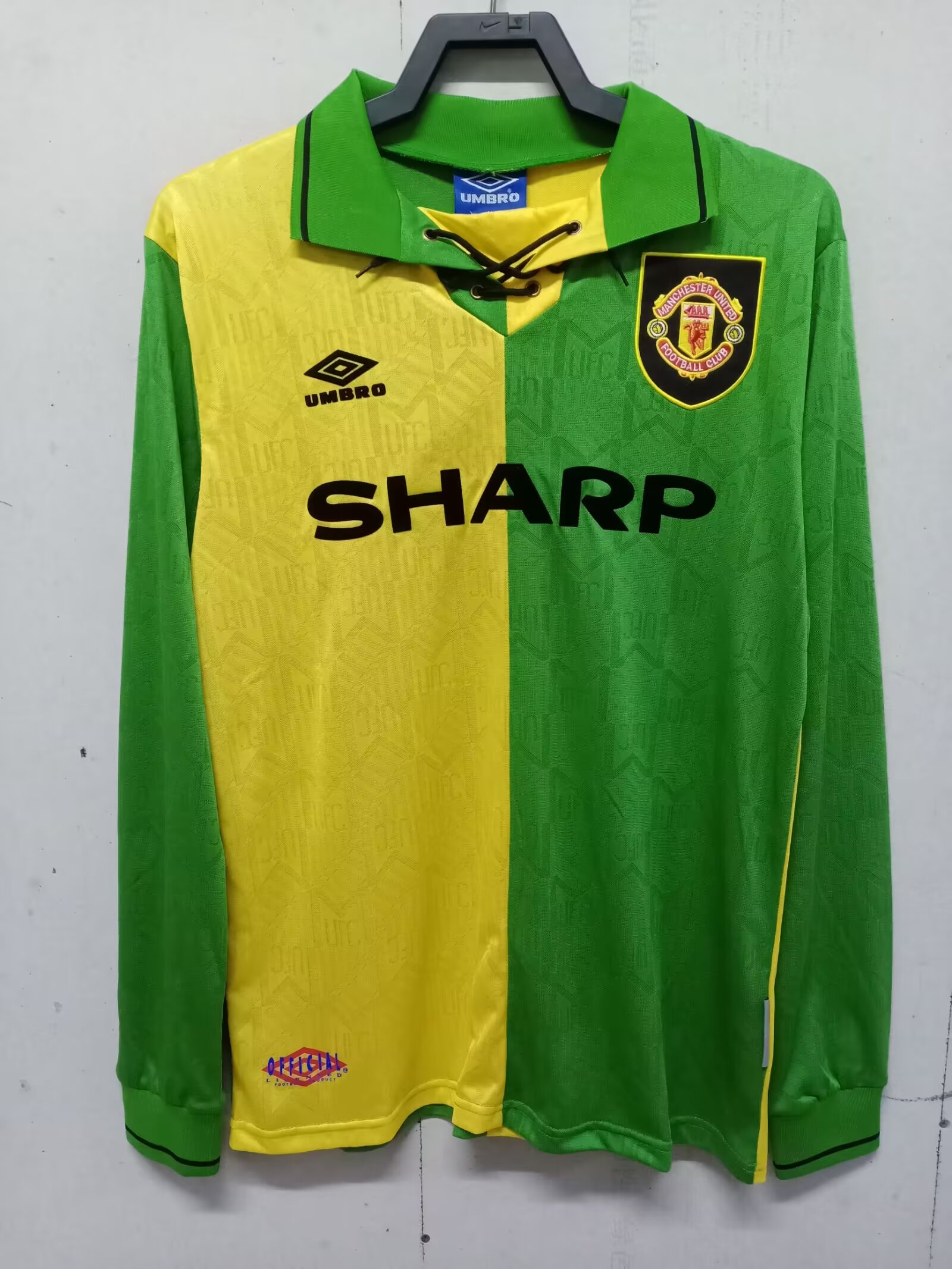 1992-94 Retro Manchester United Away Long Sleeve Football Jersey 1:1 Thai Quality