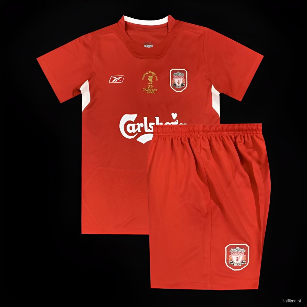 Retro Kids 04/05 LFC Home Football Shirt 1:1 Thai Quality
