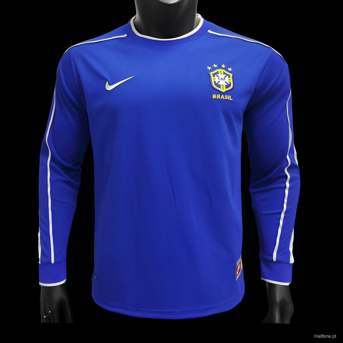 Retro 1998 Brazil Away Long Sleeve Jersey 1:1 Thai Quality