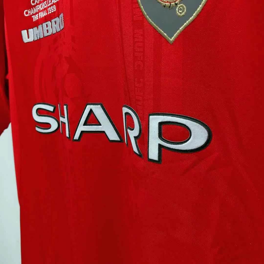 99/00 Retro Manchester United Home Football Jersey 1:1 Thai Quality