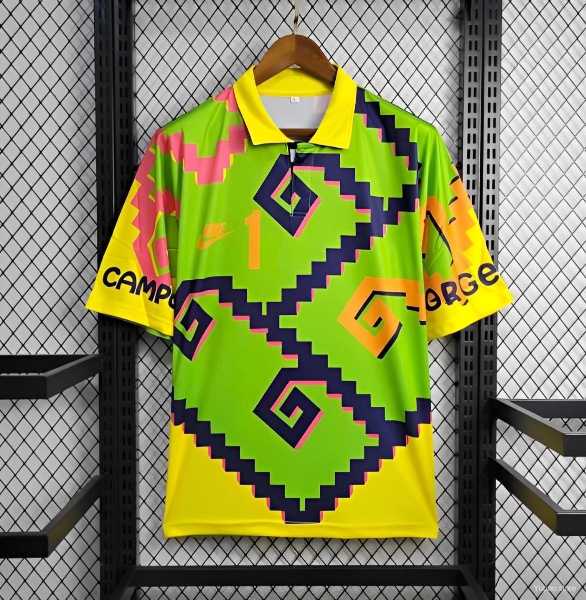 1995 Retro  Mexico Goalkeeper Campos Jersey