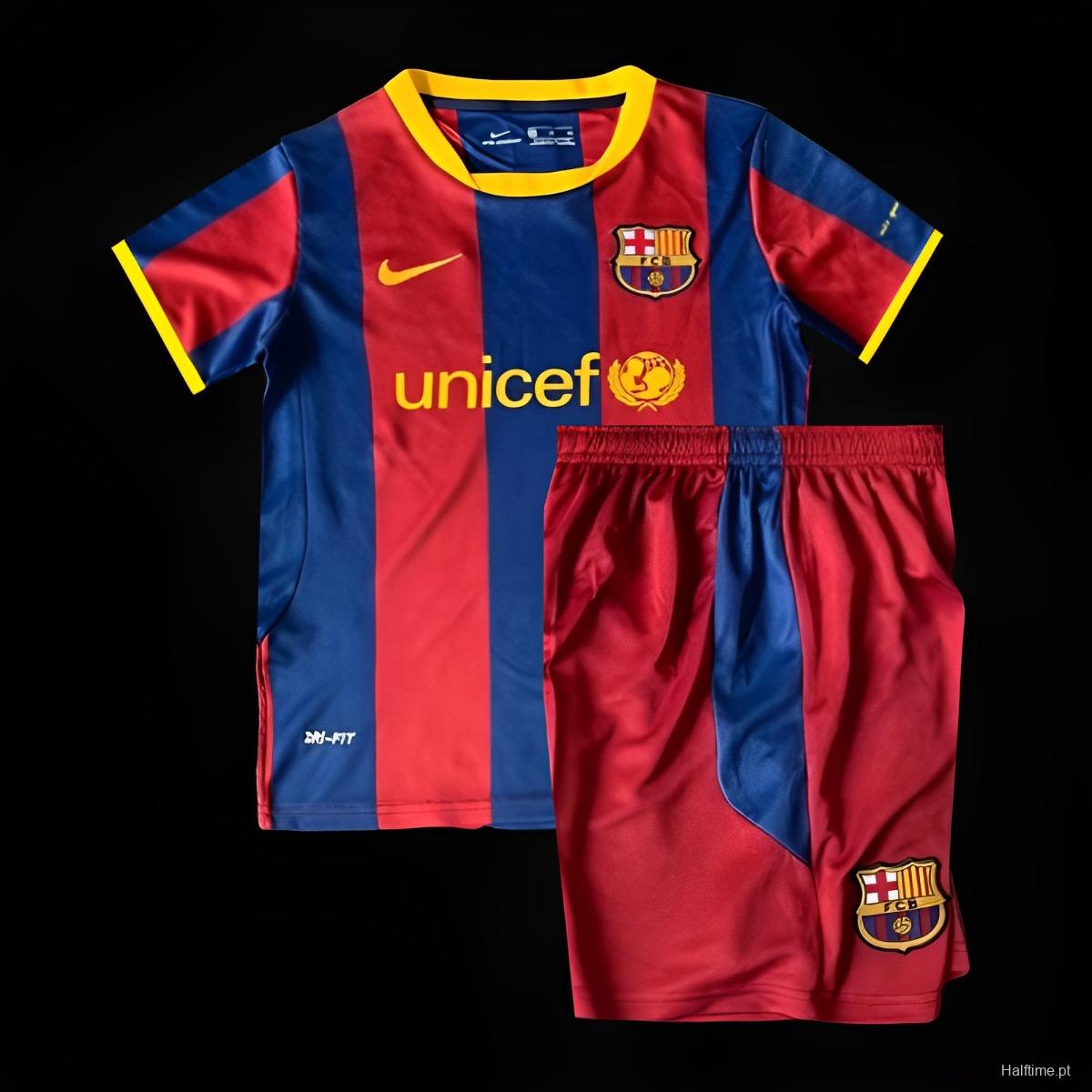 Retro Kids 10/11 Barcelona Home Jersey 1:1 Thai Quality