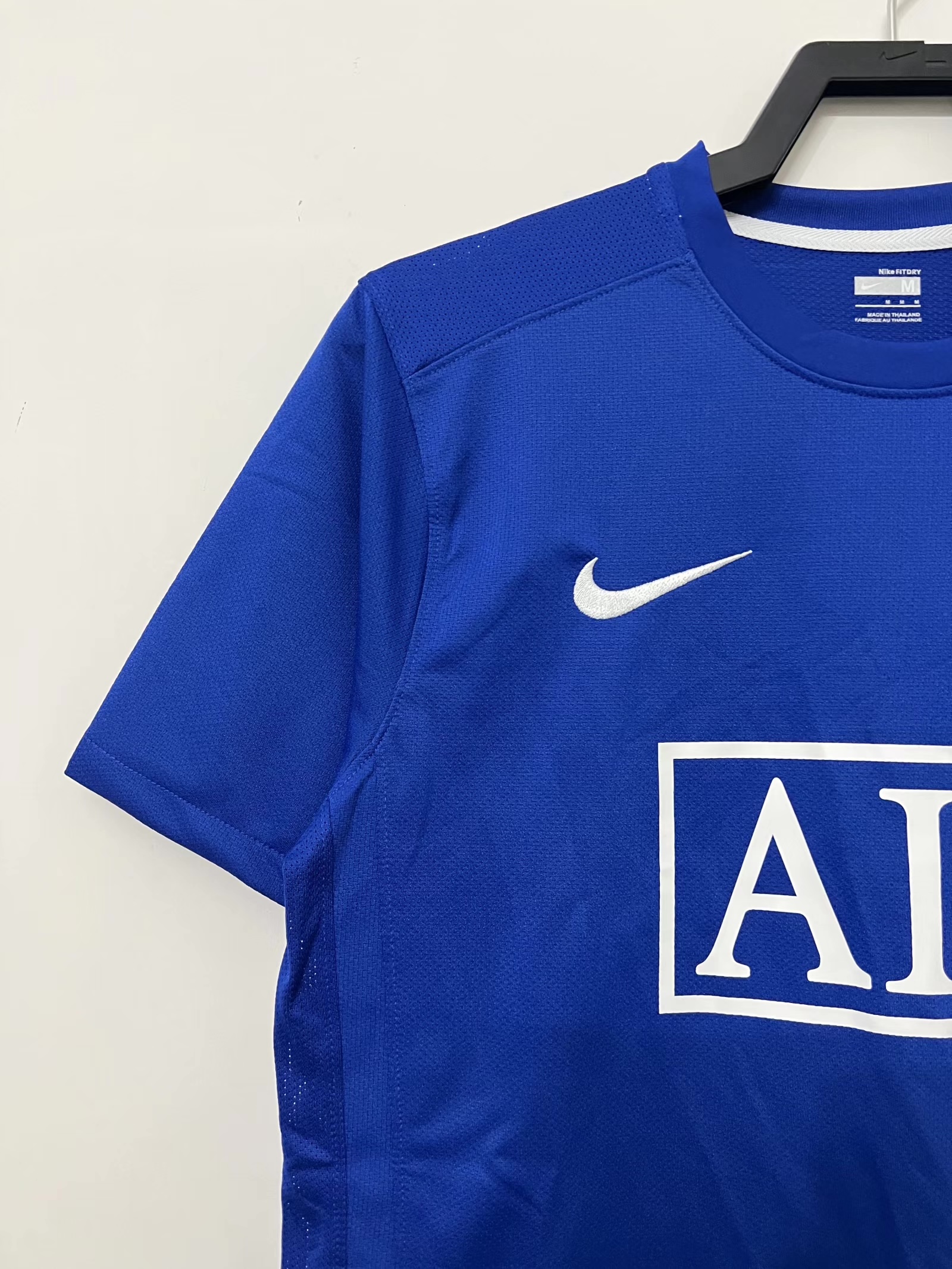 08/09 Retro Manchester United second away blue football jersey 1:1 Thai quality