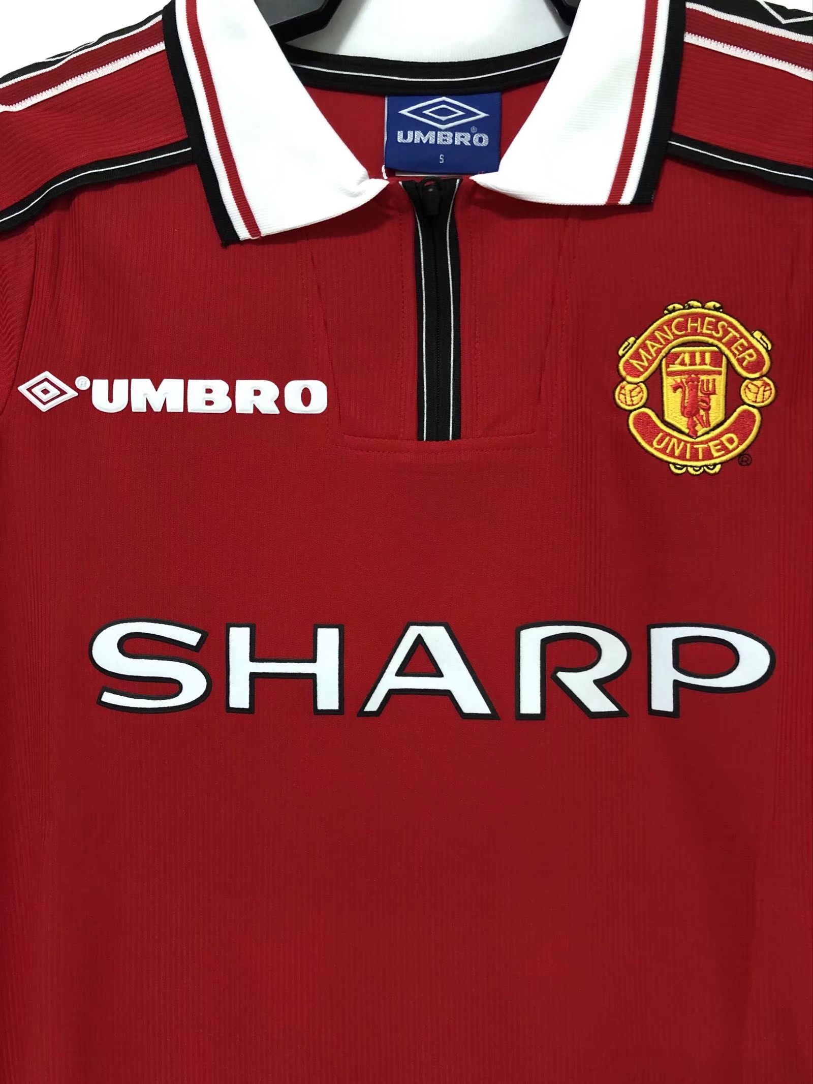1998 Retro Manchester United Home Long Sleeve Football Jersey 1:1 Thai Quality
