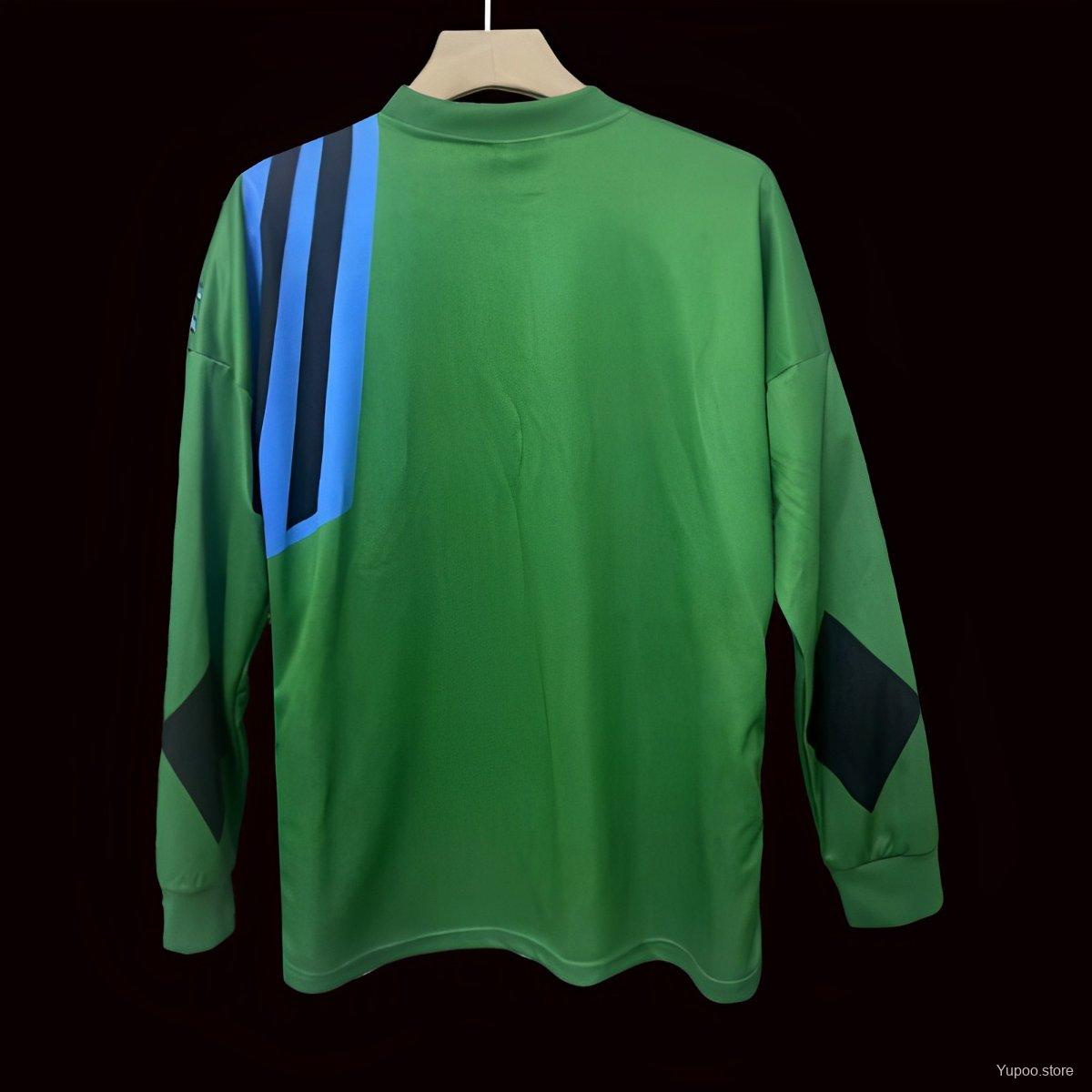 Retro 92/93 Man Utd Green Goalkeeper Long Sleeve Jersey 1:1 Thai quality