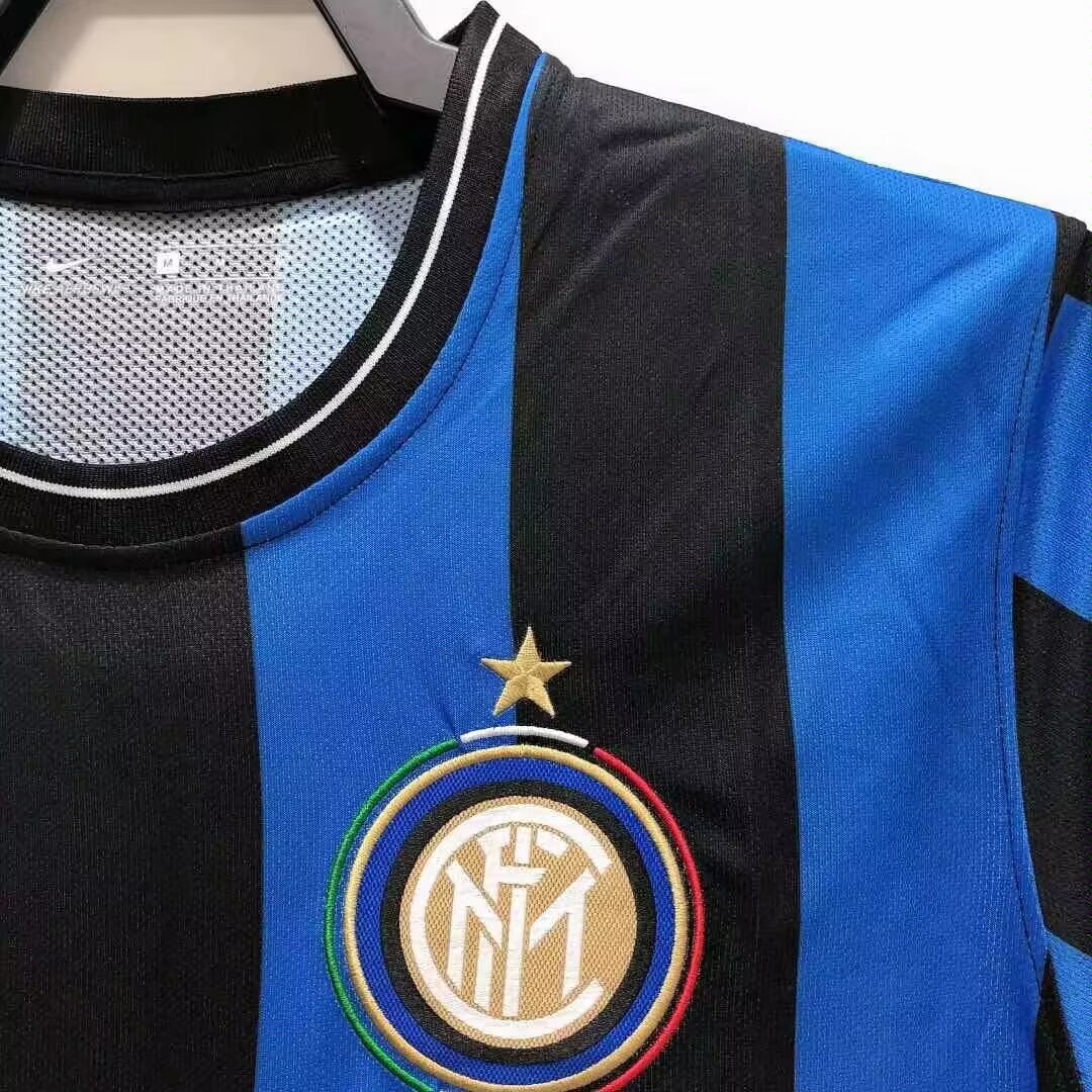 2010 Retro Inter Milan Home Blue and Black Football Jersey 1:1 Thailand Quality