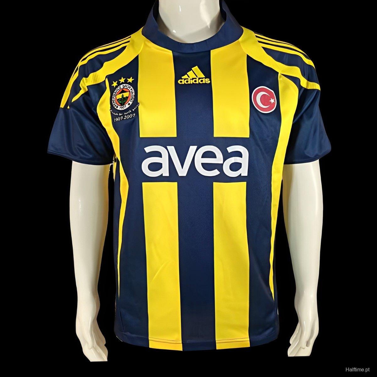Retro 07/08 Fenerbahce Home Jersey 1:1 Thai Quality