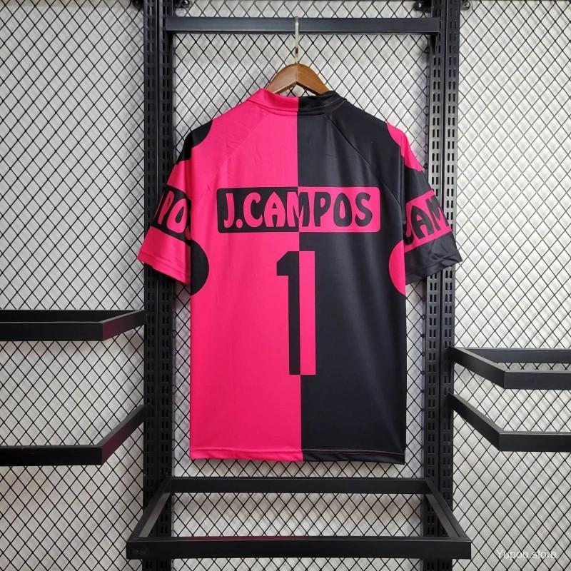 1998 Retro Mexico CAMPOS 1 Home Black Pink Jersey