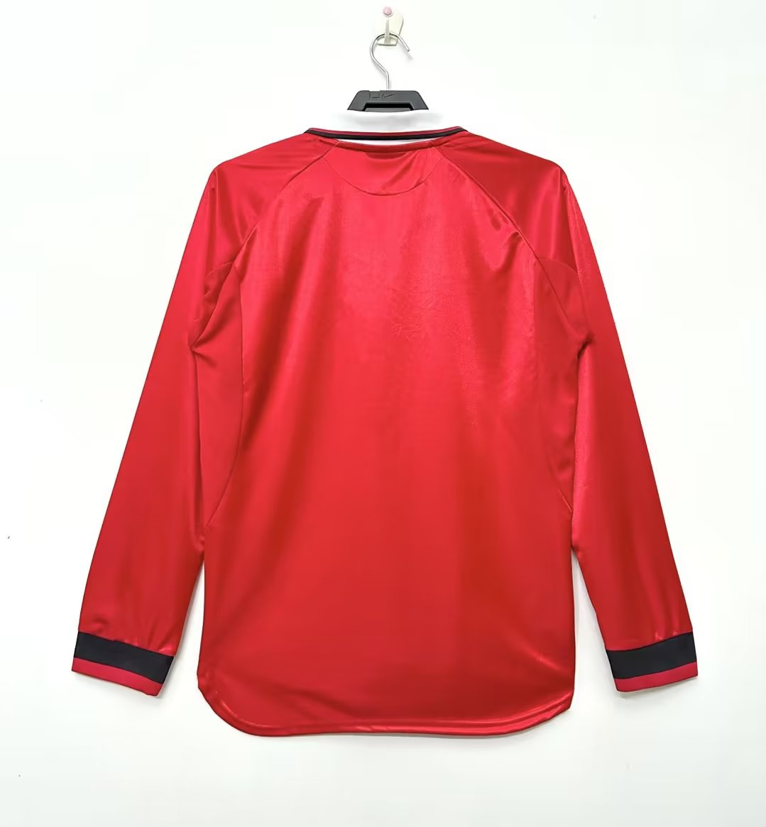 1999-00 Retro Manchester United Home Long Sleeve Football Jersey 1:1 Thai Quality