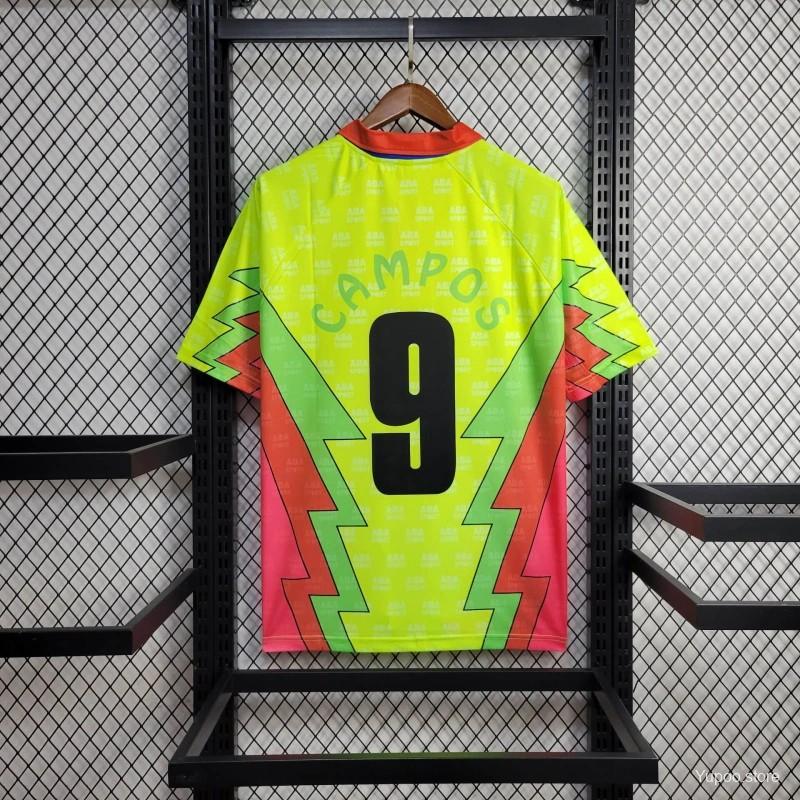 1995 Retro Mexico CAMPOS 9 Home Yellow Jersey