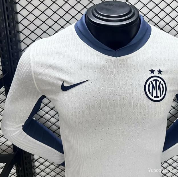 Player Version 24/25 Inter Milan Away White Long Sleeve Jersey 1:1 Thai Quality