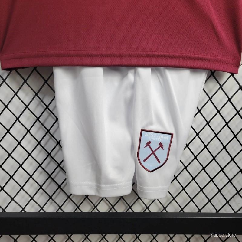 24/25 Kids West Ham United Home Jersey 1:1 Thai Quality