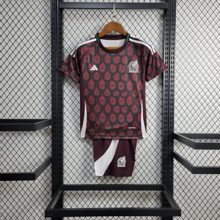 Kids Mexico Home Kit 24/25 Copa America 2024 Football Jersey