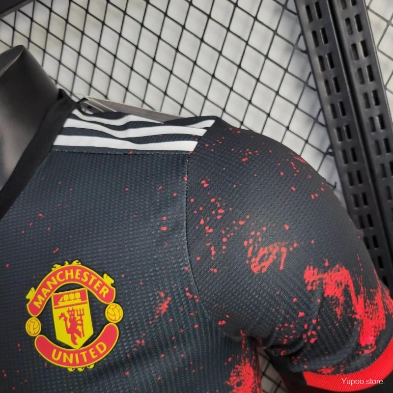 Player Version 24/25 Man Utd Black/Red Special Jersey 1:1 Thai quality