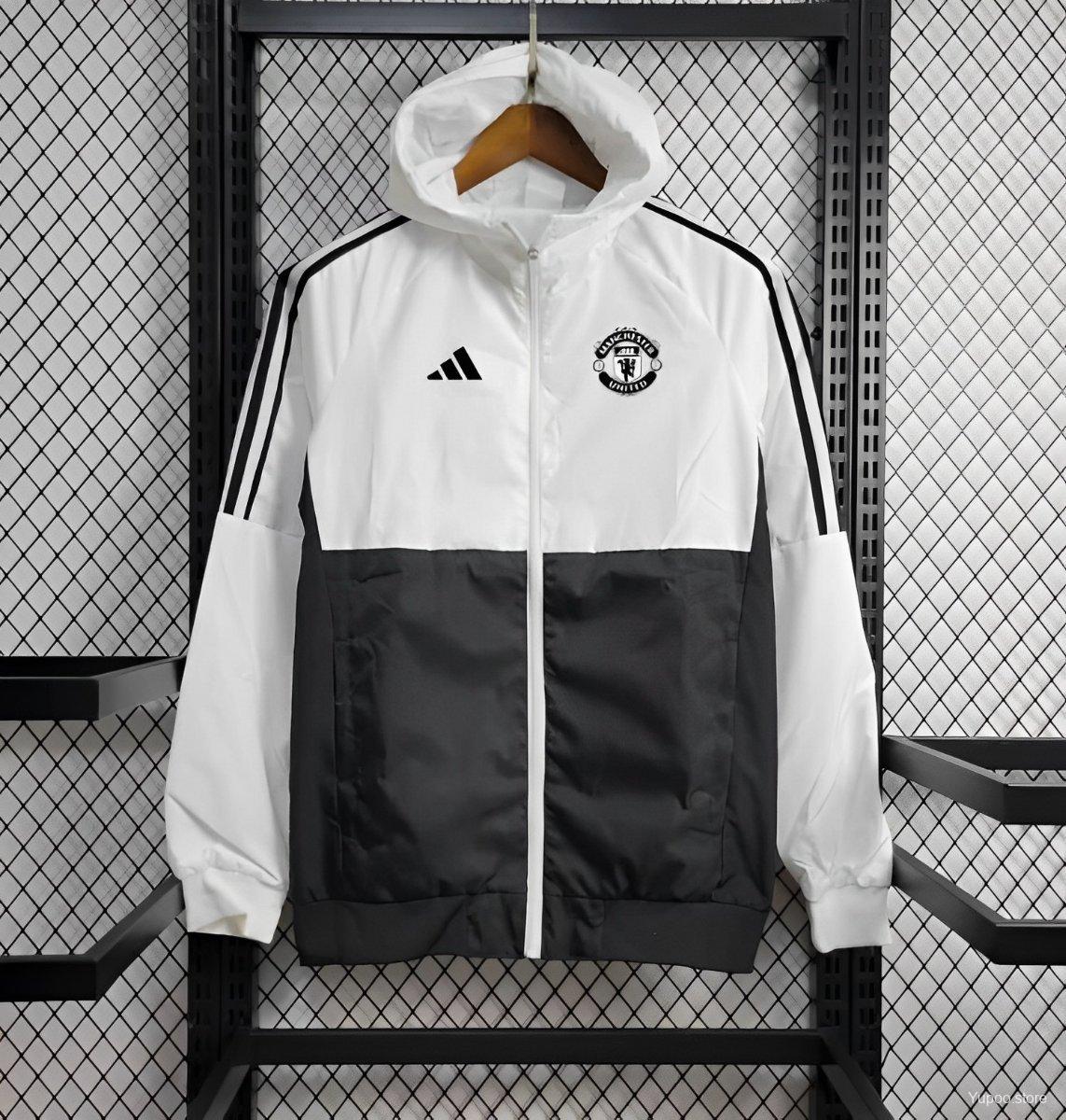 24/25 Man Utd Black White Windbreaker 1:1 Thai quality