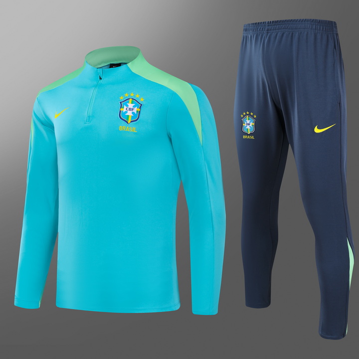 24/25 Brazil green half-zip training suit 1:1 Thai quality