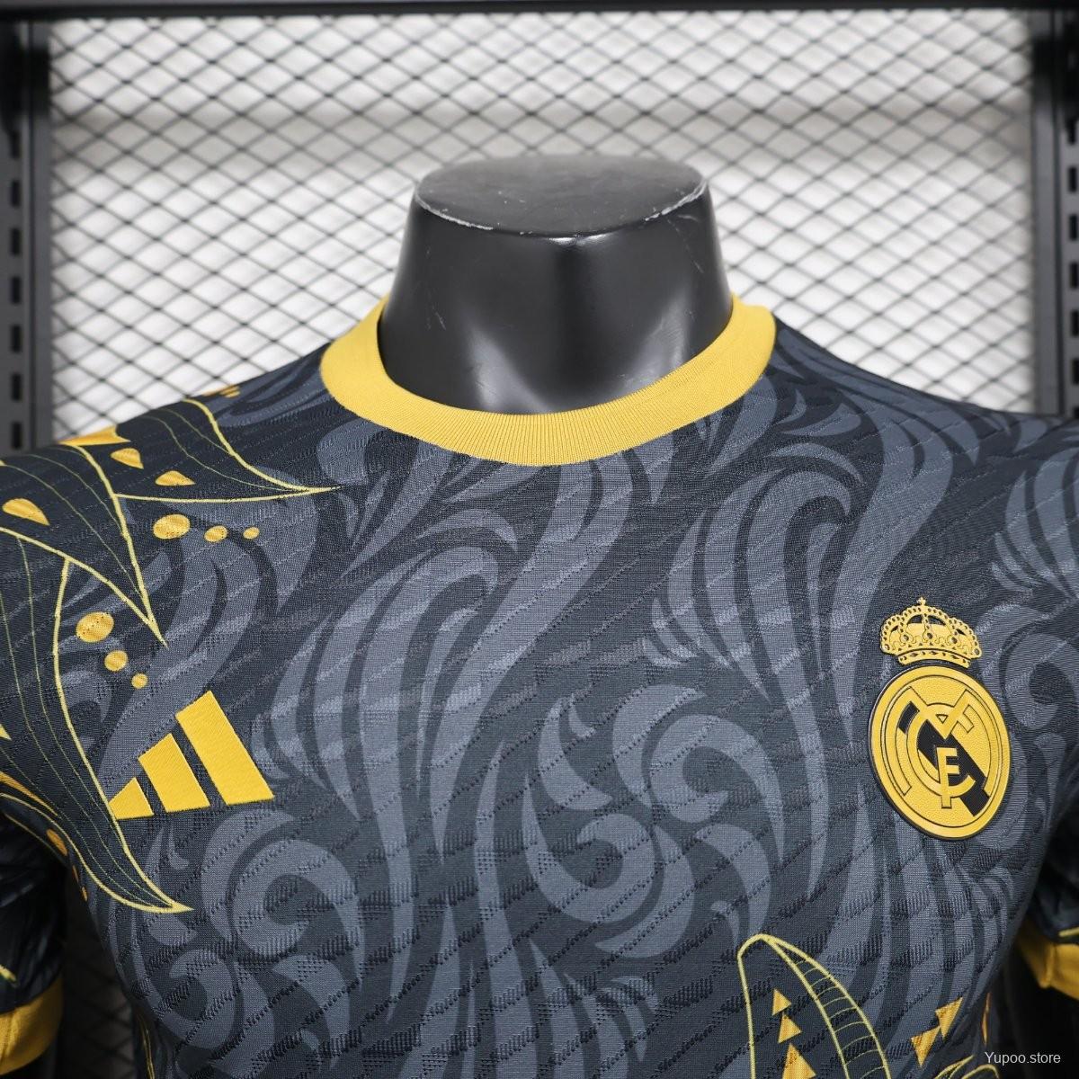 Player Version 24/25 Real Madrid Black/Golden Special Jersey 1:1 Thai Quality