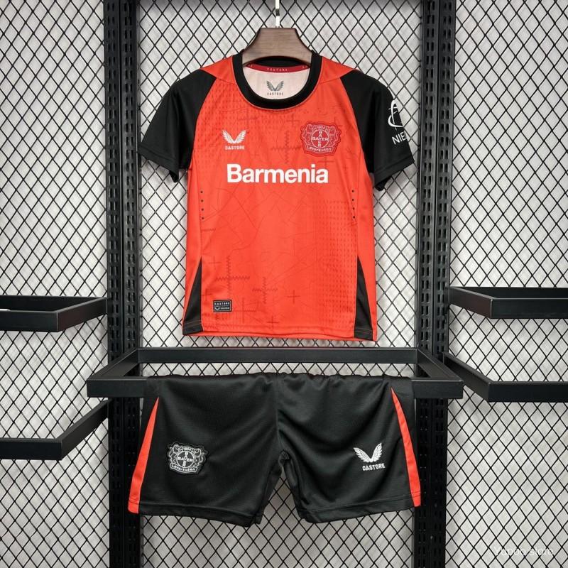 24/25 Kids Bayer 04 Leverkusen Home Jersey 1:1 Thai Quality Kids Size